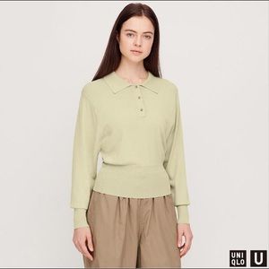 Uniqlo women U knitted polo sweater